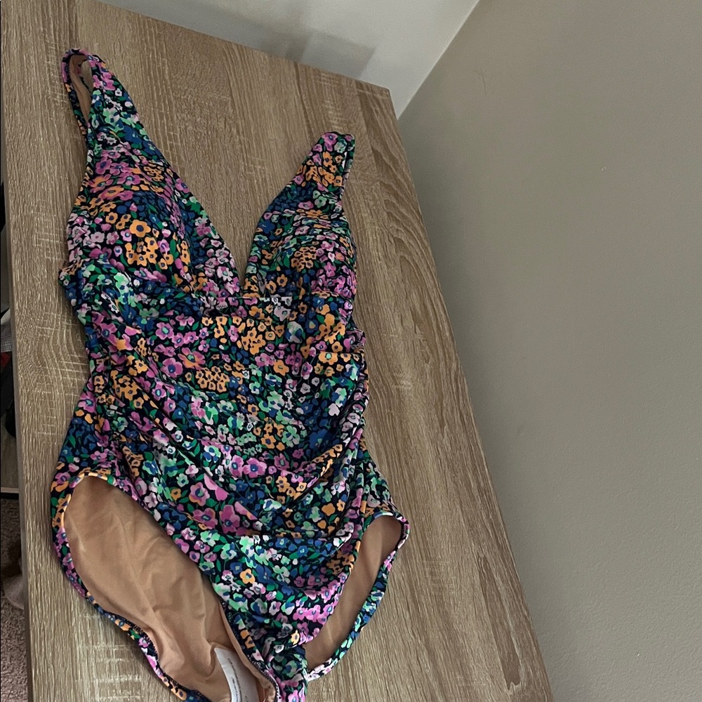 J. Crew Floral One-Piece Swimsuit